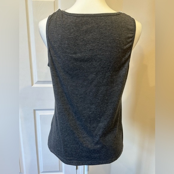 SHEIN Charcoal Gray Lace Strap Button Front Tank Top Size Medium - Picture 6 of 7